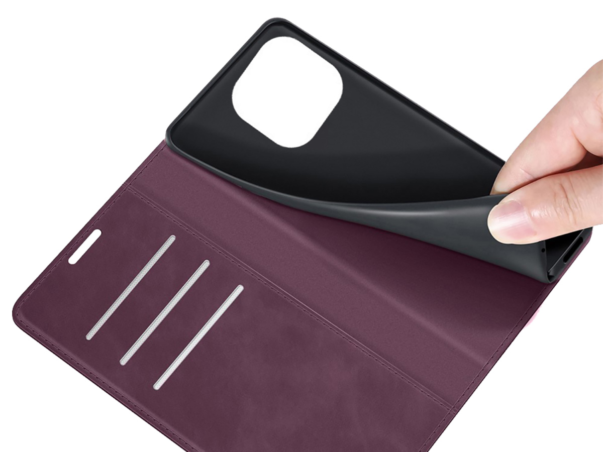 Just in Case Slim Wallet Case Paars - iPhone 14 Pro Max hoesje