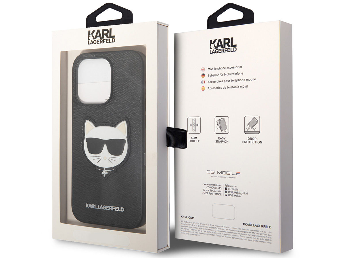 Karl Lagerfeld Ikonik Choupette Patch Case - iPhone 14 Pro Max hoesje