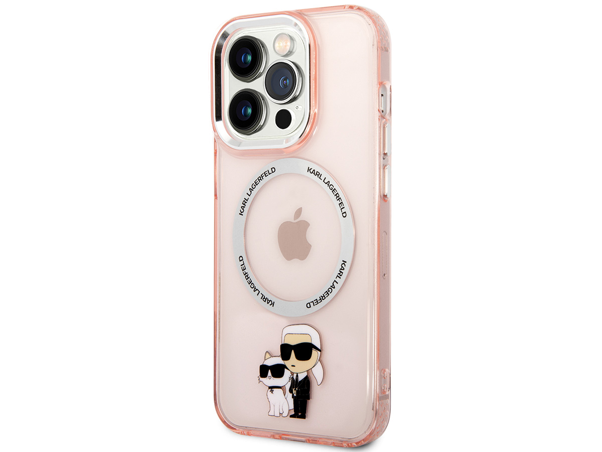 Karl Lagerfeld Ikonik Duo MagSafe Case Roze - iPhone 14 Pro Max hoesje