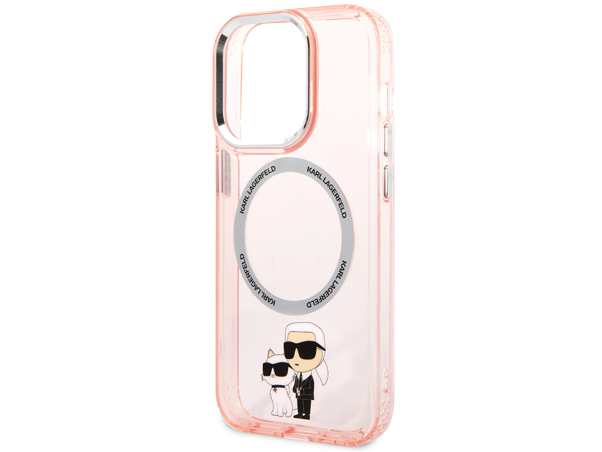 Karl Lagerfeld Ikonik Duo MagSafe Case Roze - iPhone 14 Pro Max hoesje