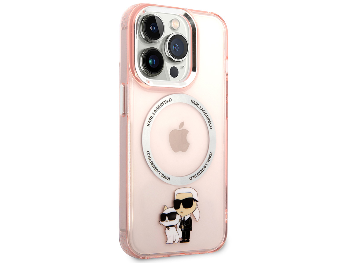 Karl Lagerfeld Ikonik Duo MagSafe Case Roze - iPhone 14 Pro Max hoesje