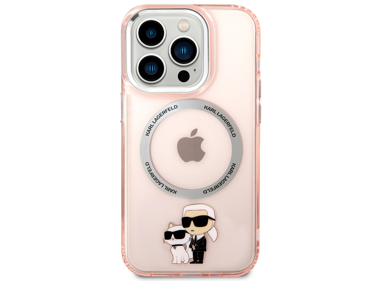 Karl Lagerfeld Ikonik Duo MagSafe Case Roze - iPhone 14 Pro Max hoesje