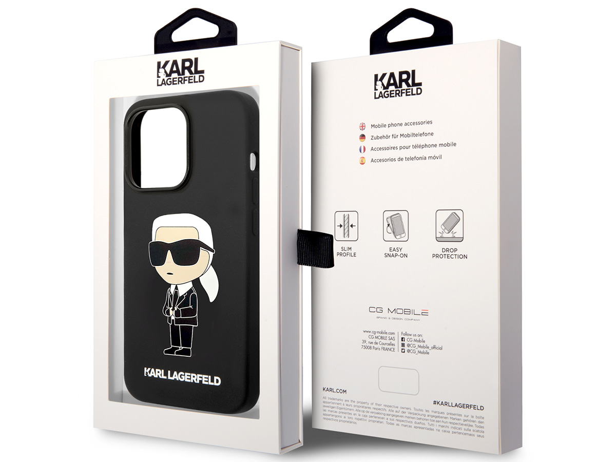 Karl Lagerfeld Ikonik Karl MagSafe Case Zwart - iPhone 14 Pro Max hoesje