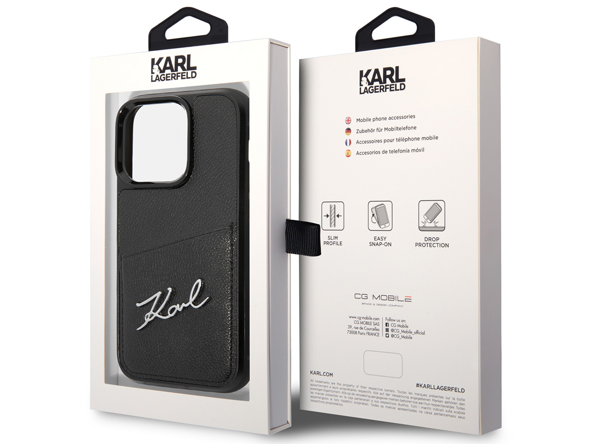 Karl Lagerfeld Signature Card Case - iPhone 14 Pro Max hoesje
