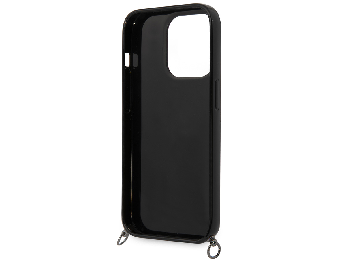 Karl Lagerfeld Striped Case met Koord - iPhone 14 Pro Max hoesje