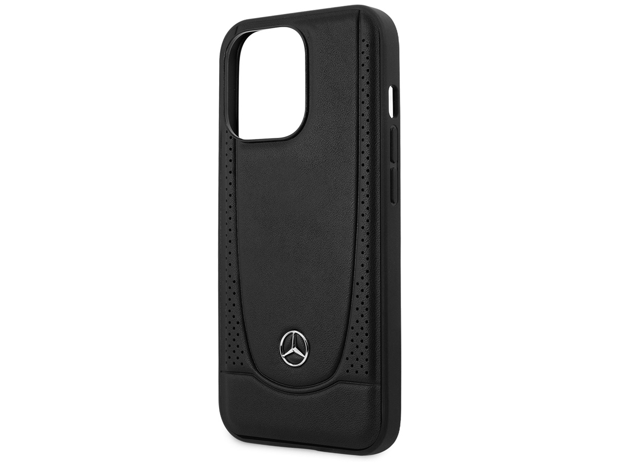 Mercedes-Benz Urban Leather Case Zwart - iPhone 14 Pro Max hoesje