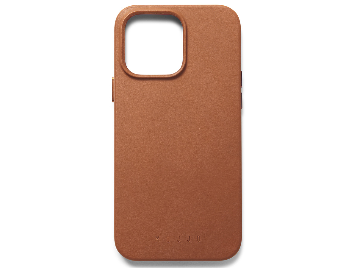 Mujjo Full Leather Case MagSafe Tan - iPhone 14 Pro Max Hoesje Leer