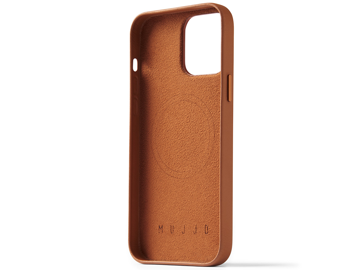 Mujjo Full Leather Case MagSafe Tan - iPhone 14 Pro Max Hoesje Leer