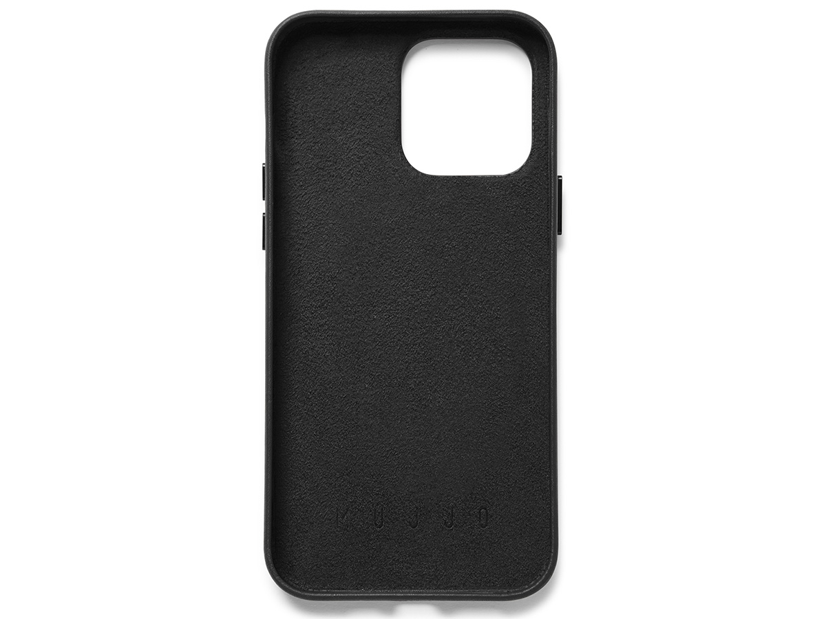 Mujjo Full Leather Wallet Case Black - iPhone 14 Pro Max Hoesje Leer