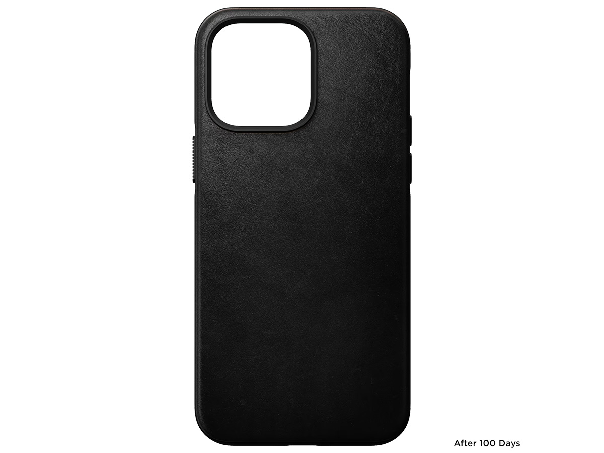 Nomad Modern Leather Case Zwart - iPhone 14 Pro Max hoesje