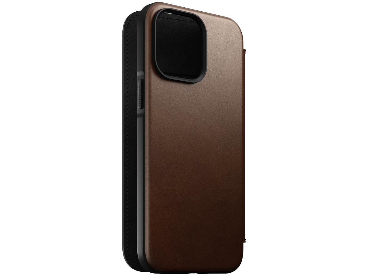 Nomad Modern Leather Folio Bruin - iPhone 14 Pro Max hoesje