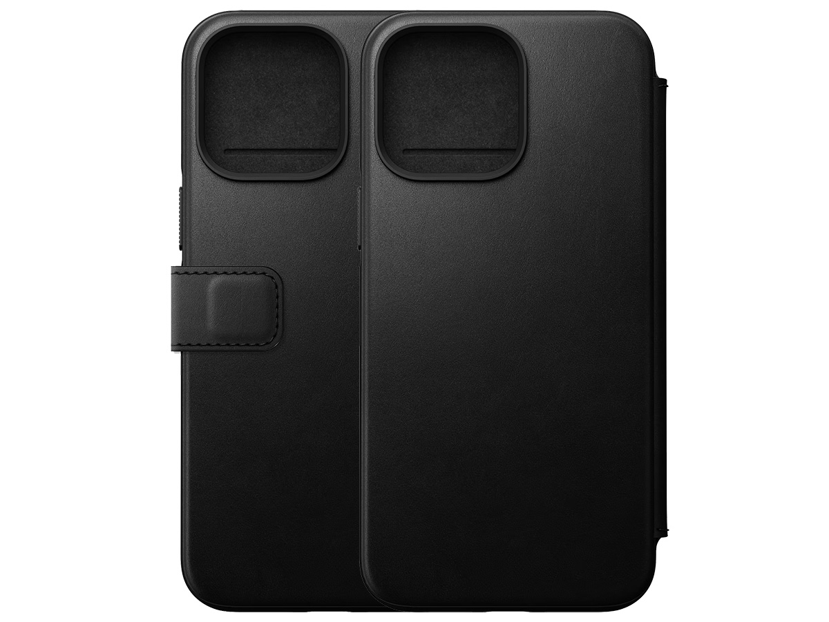 Nomad Modern Leather Folio Zwart - iPhone 14 Pro Max hoesje