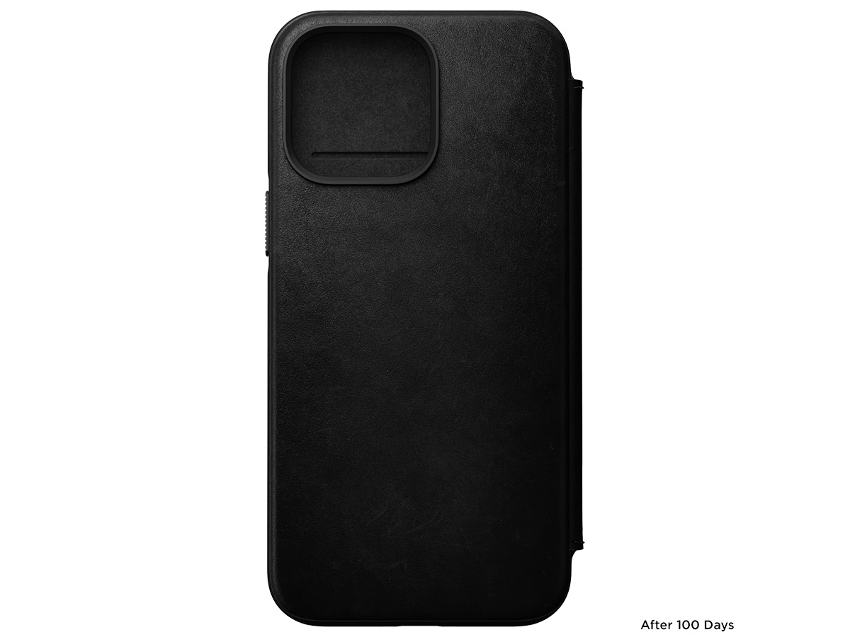 Nomad Modern Leather Folio Zwart - iPhone 14 Pro Max hoesje