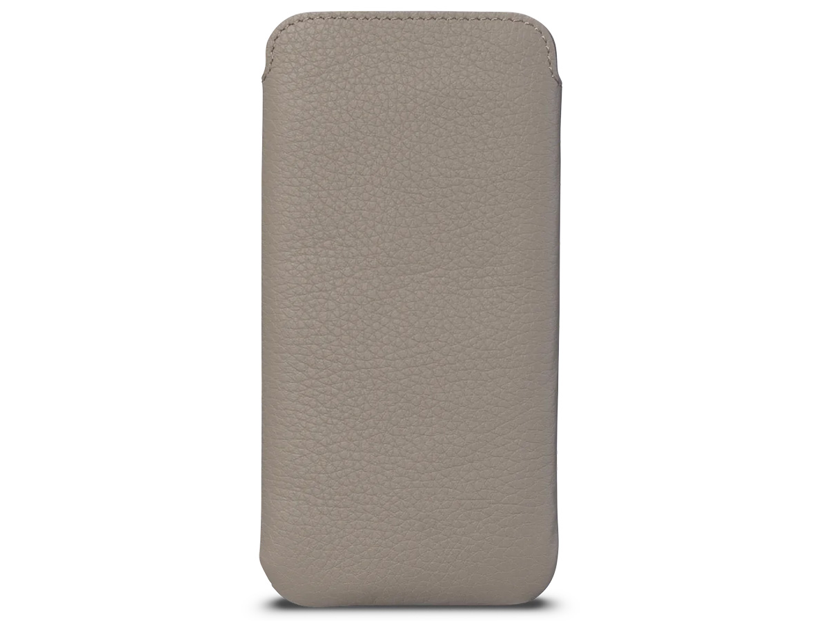 Sena Ultraslim Sleeve Taupe Leer - iPhone 14 Plus/14 Pro Max hoesje