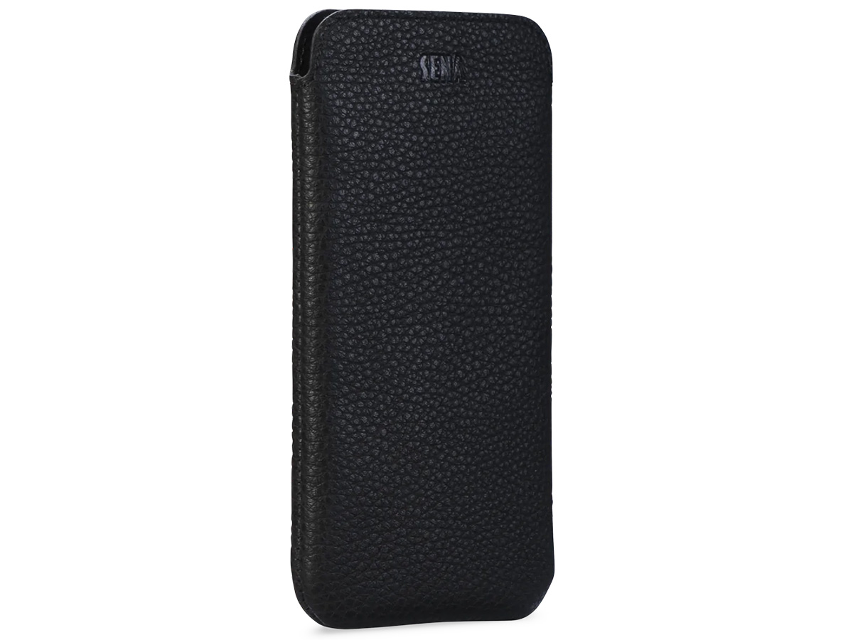 Sena Ultraslim Sleeve Zwart Leer - iPhone 14 Plus/14 Pro Max hoesje