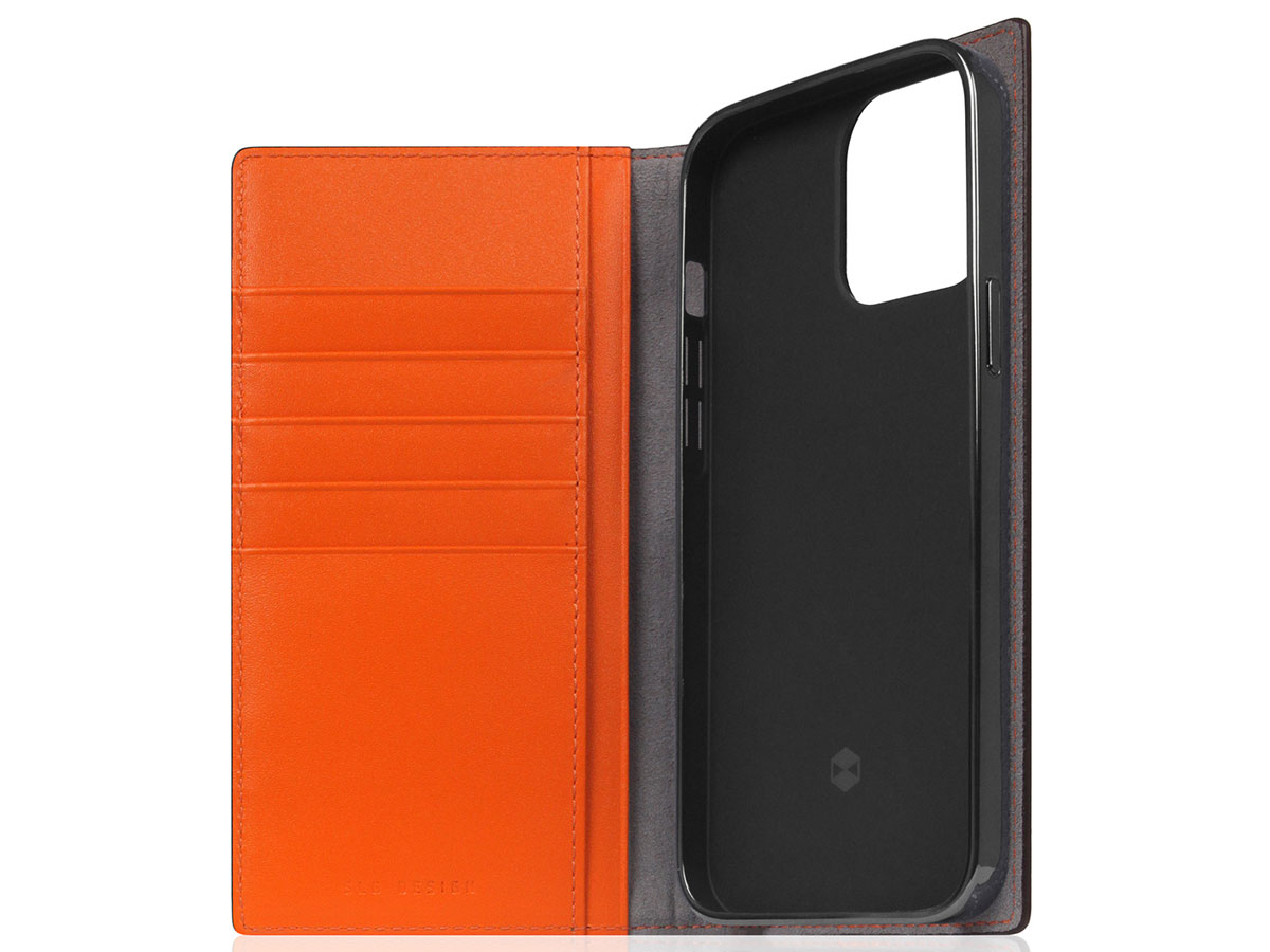 SLG Design D5 CSL Oranje Leer - iPhone 14 Pro Max hoesje