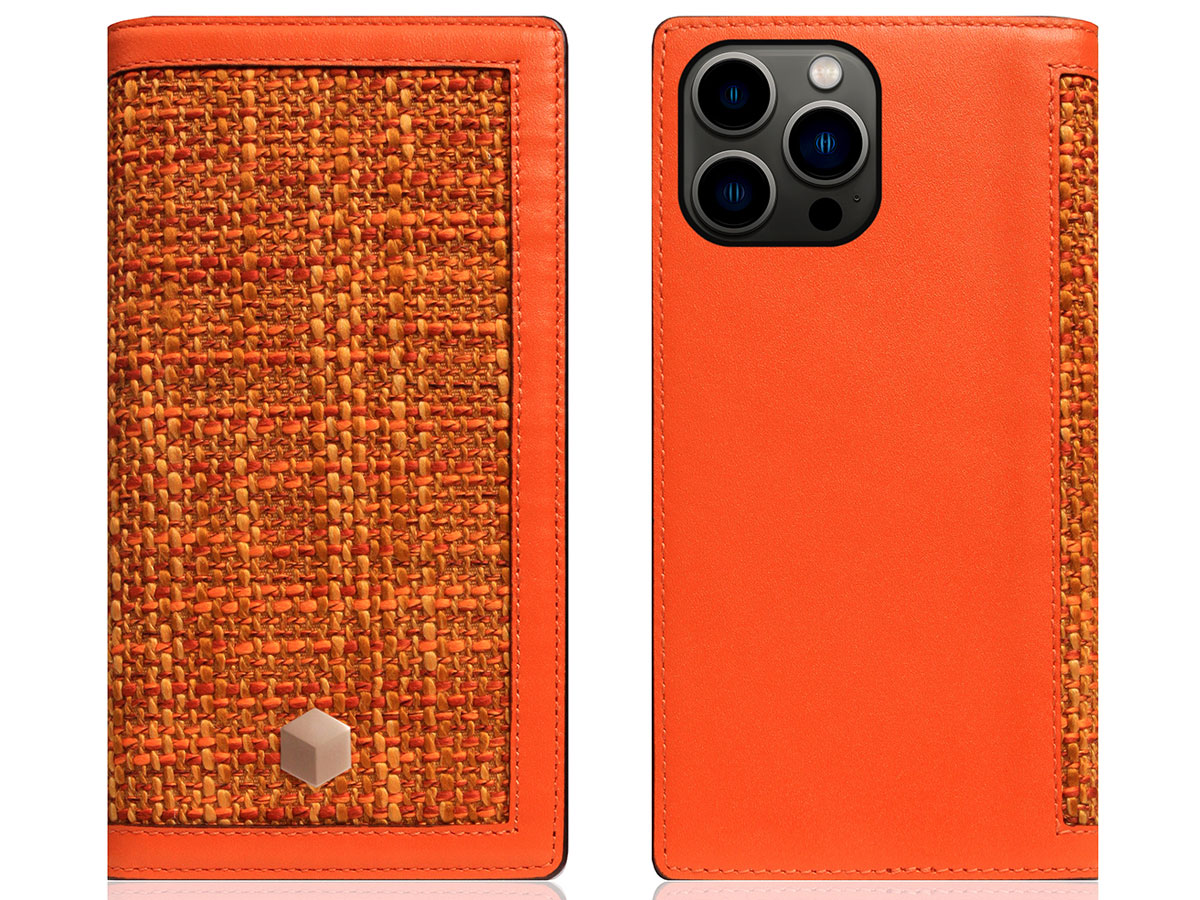 SLG Design D5 CSL Oranje Leer - iPhone 14 Pro Max hoesje