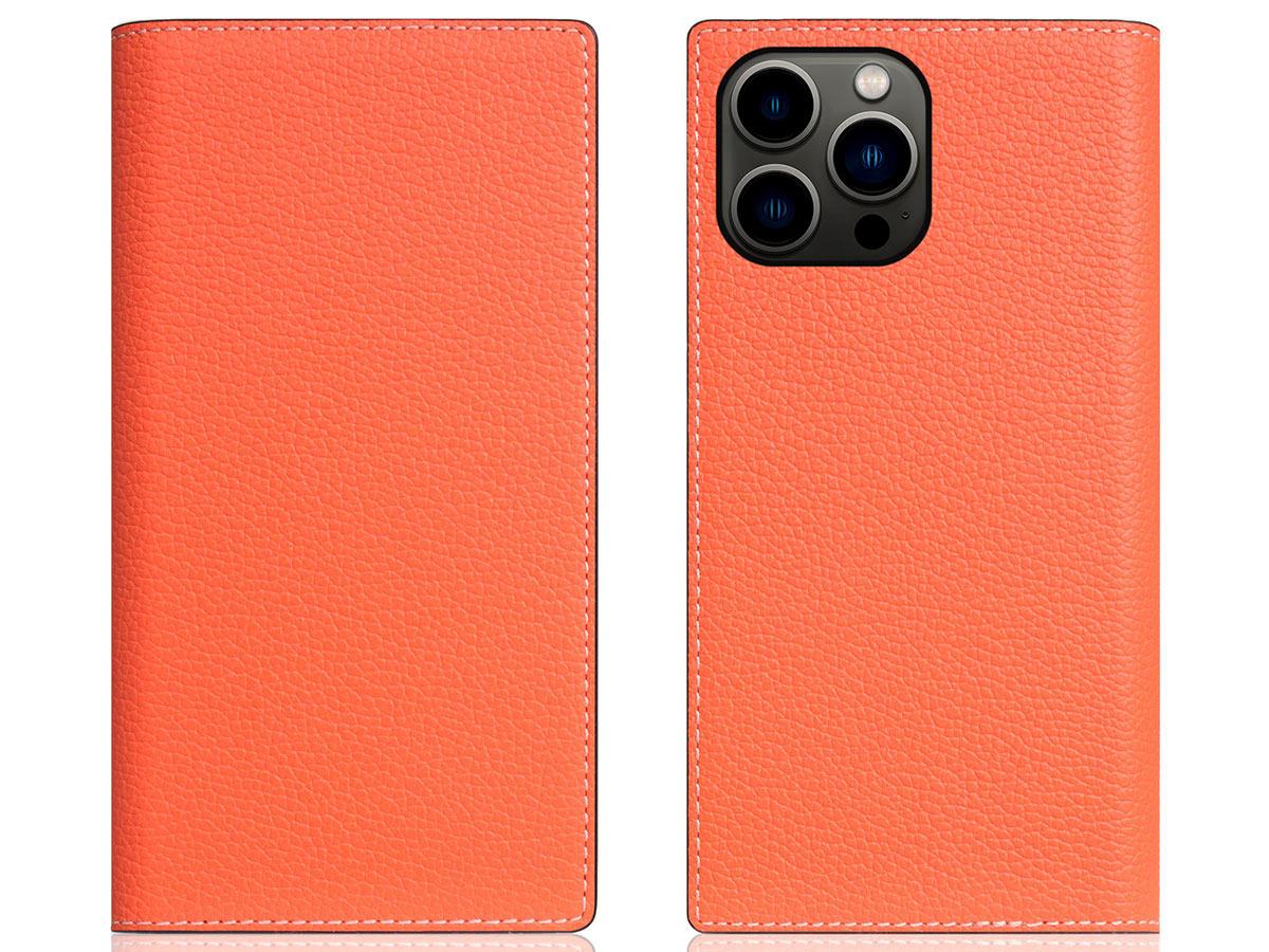 SLG Design D8 Folio Leer Coral - iPhone 14 Pro Max hoesje