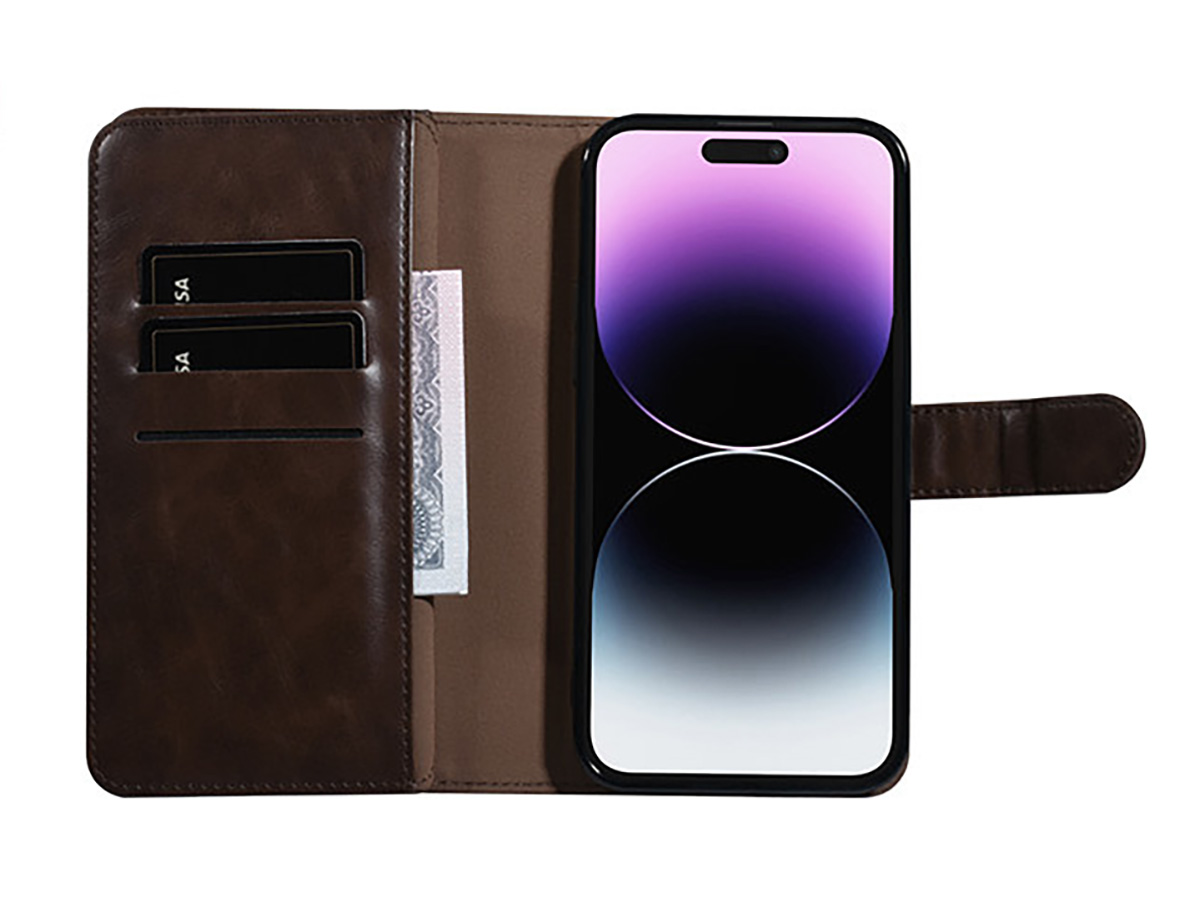 Uniq True Wallet XXL Case Bruin - iPhone 14 Pro Max hoesje