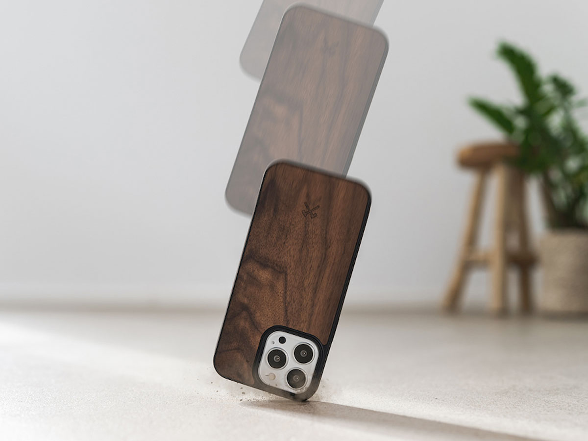 Woodcessories MagSafe Case Walnut - iPhone 14 Pro Max hoesje van Hout