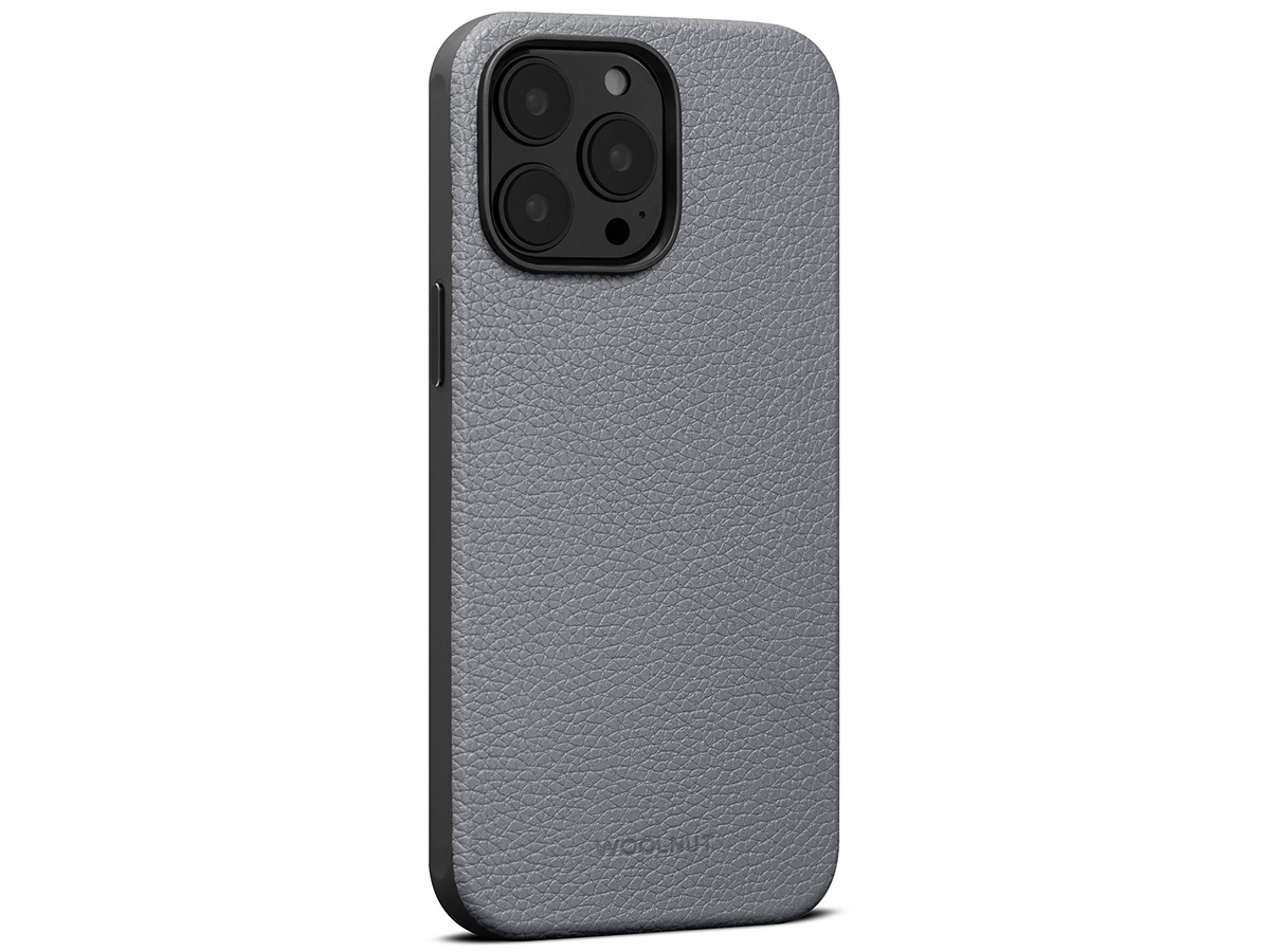 Woolnut Leather Case Grijs - iPhone 14 Pro Max hoesje