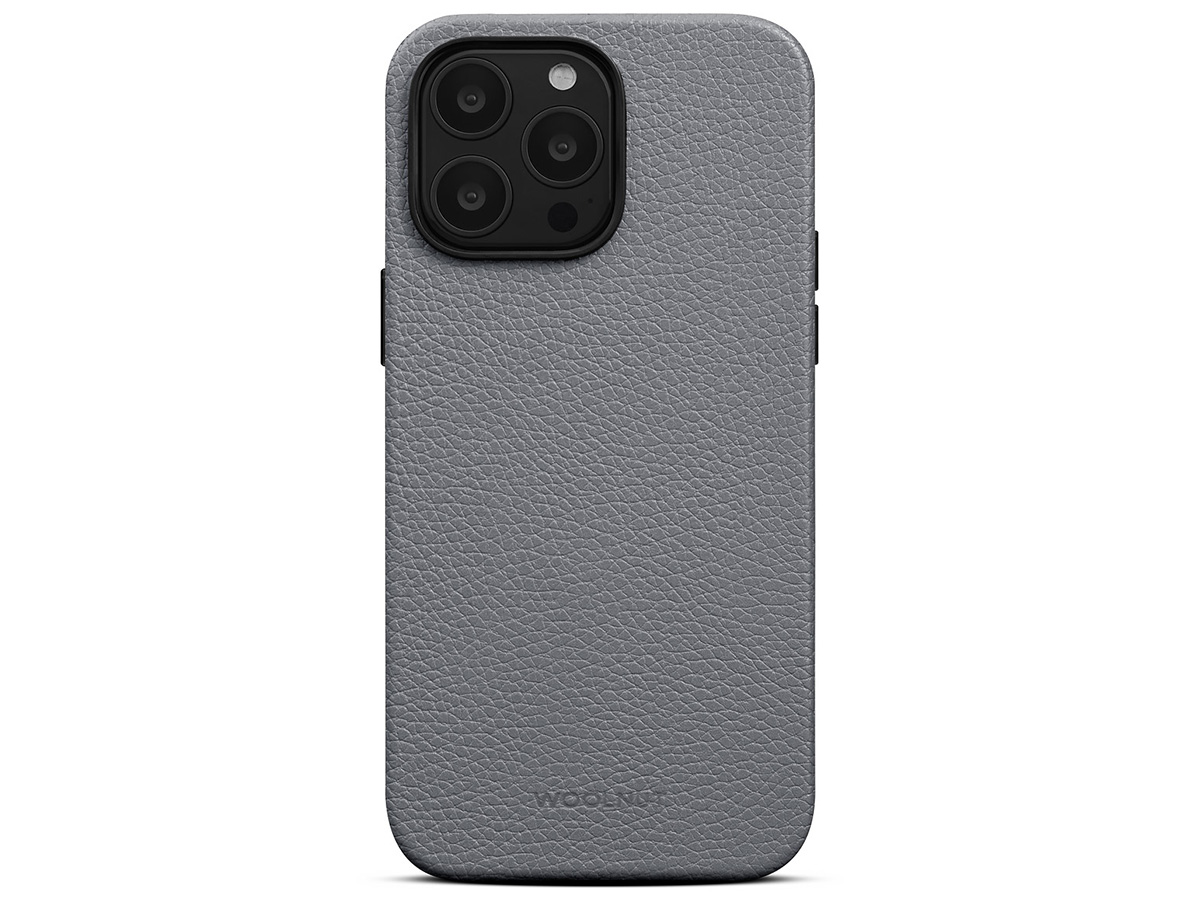 Woolnut Leather Case Grijs - iPhone 14 Pro Max hoesje