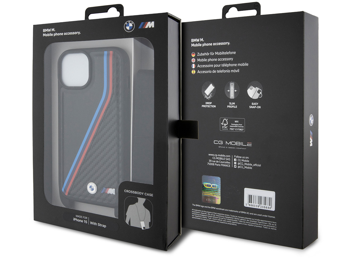 BMW M Tricolor Necklace Case - iPhone 15 / 14 / 13 hoesje