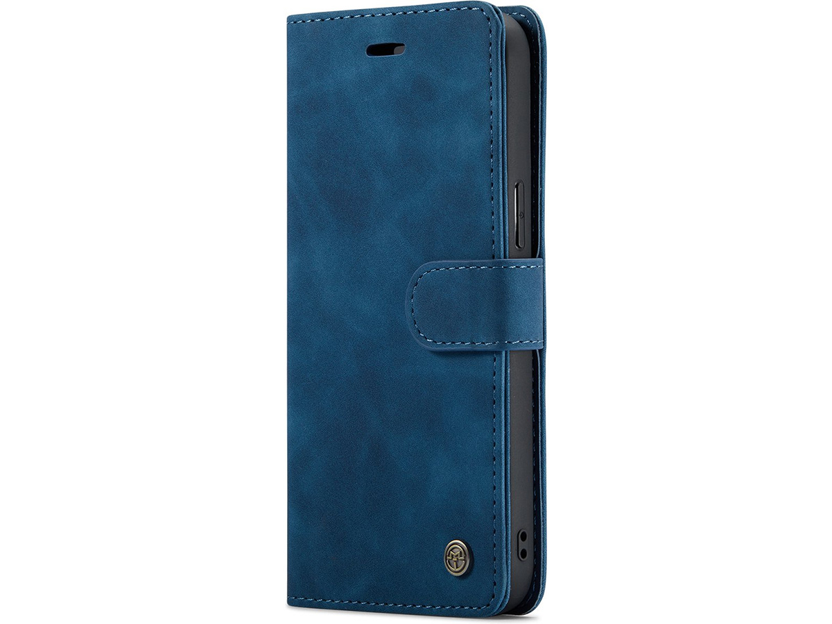 CaseMania 2in1 Magnetic Bookcase Donkerblauw - iPhone 15 Hoesje