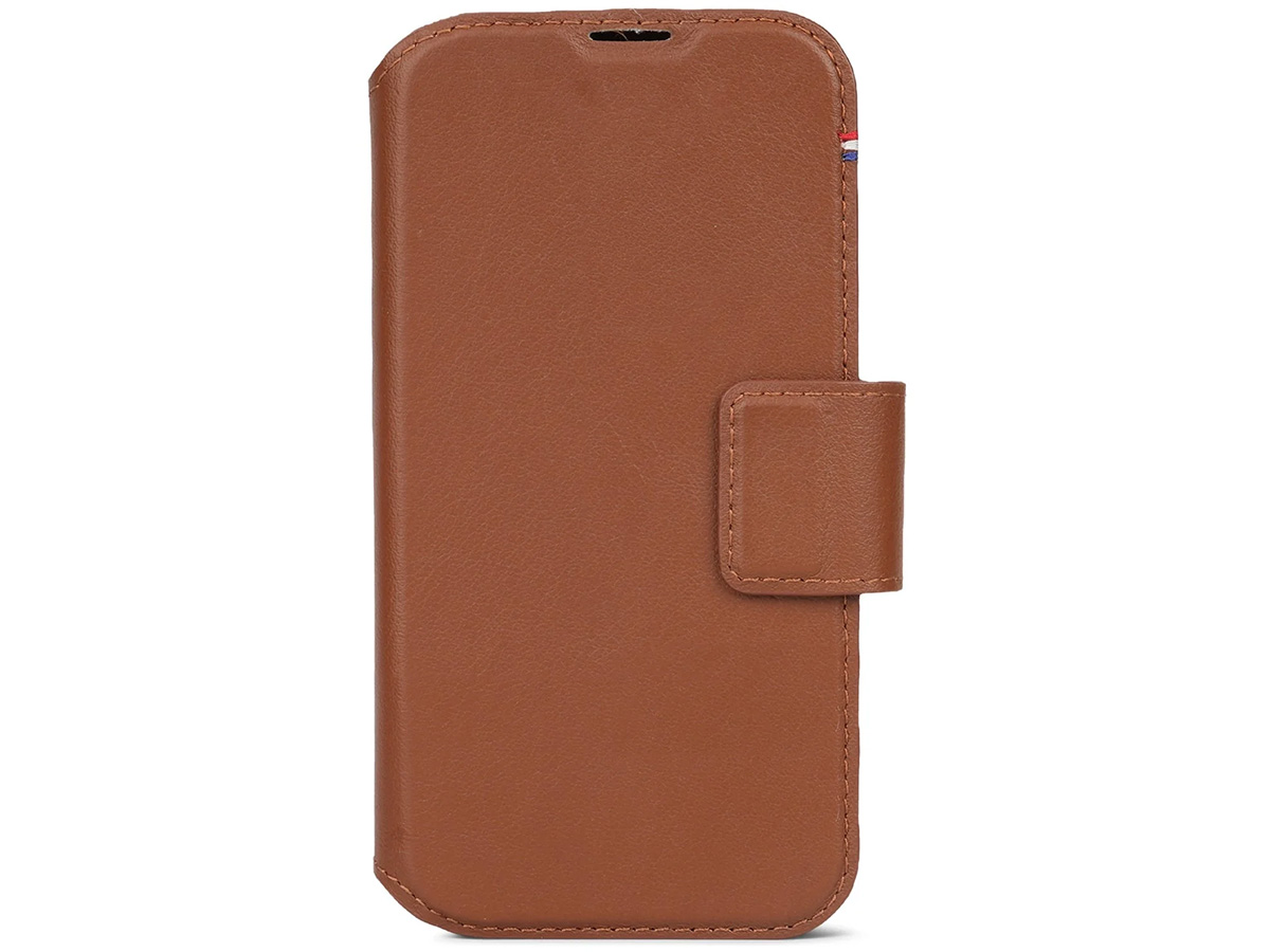 Decoded Leather Detachable Wallet Case Tan - iPhone 15 hoesje