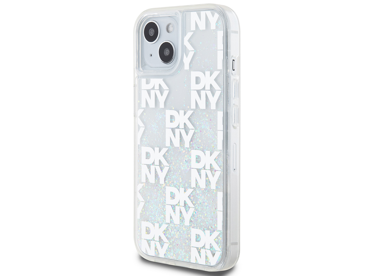 DKNY Liquid Glitter Case Clear - iPhone 15 / 14 / 13 hoesje