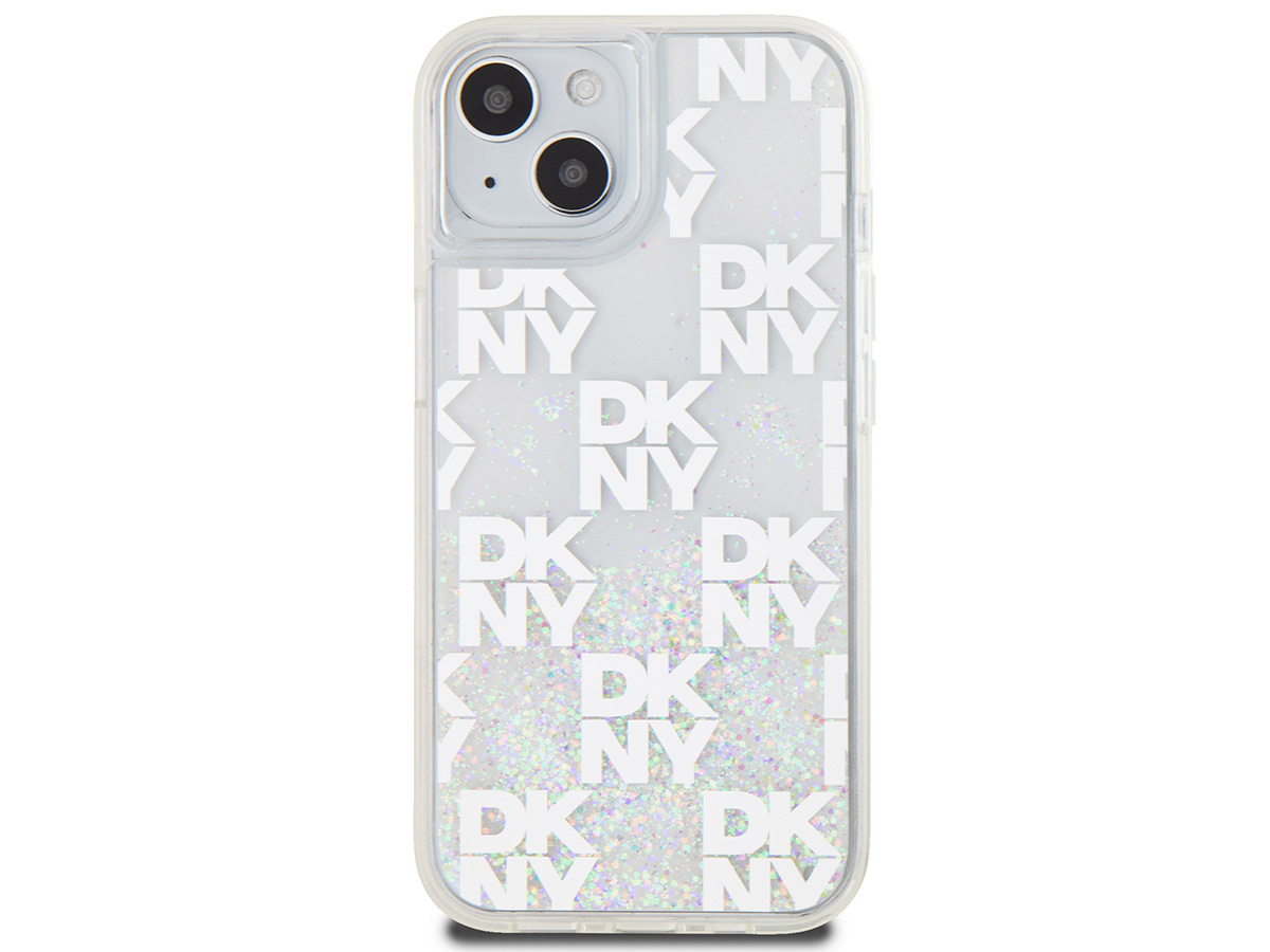 DKNY Liquid Glitter Case Clear - iPhone 15 / 14 / 13 hoesje