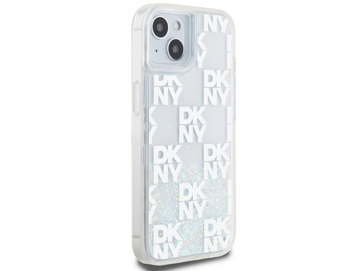 DKNY Liquid Glitter Case Clear - iPhone 15 / 14 / 13 hoesje