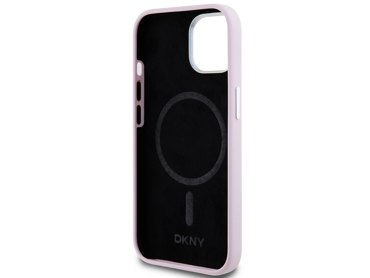 DKNY Silicone MagSafe Case Roze - iPhone 15 / 14 / 13 hoesje