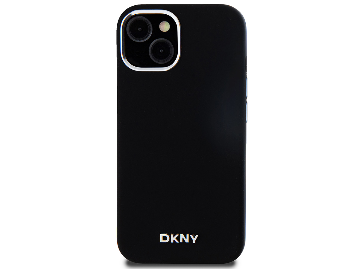 DKNY Silicone MagSafe Case Zwart - iPhone 15 / 14 / 13 hoesje