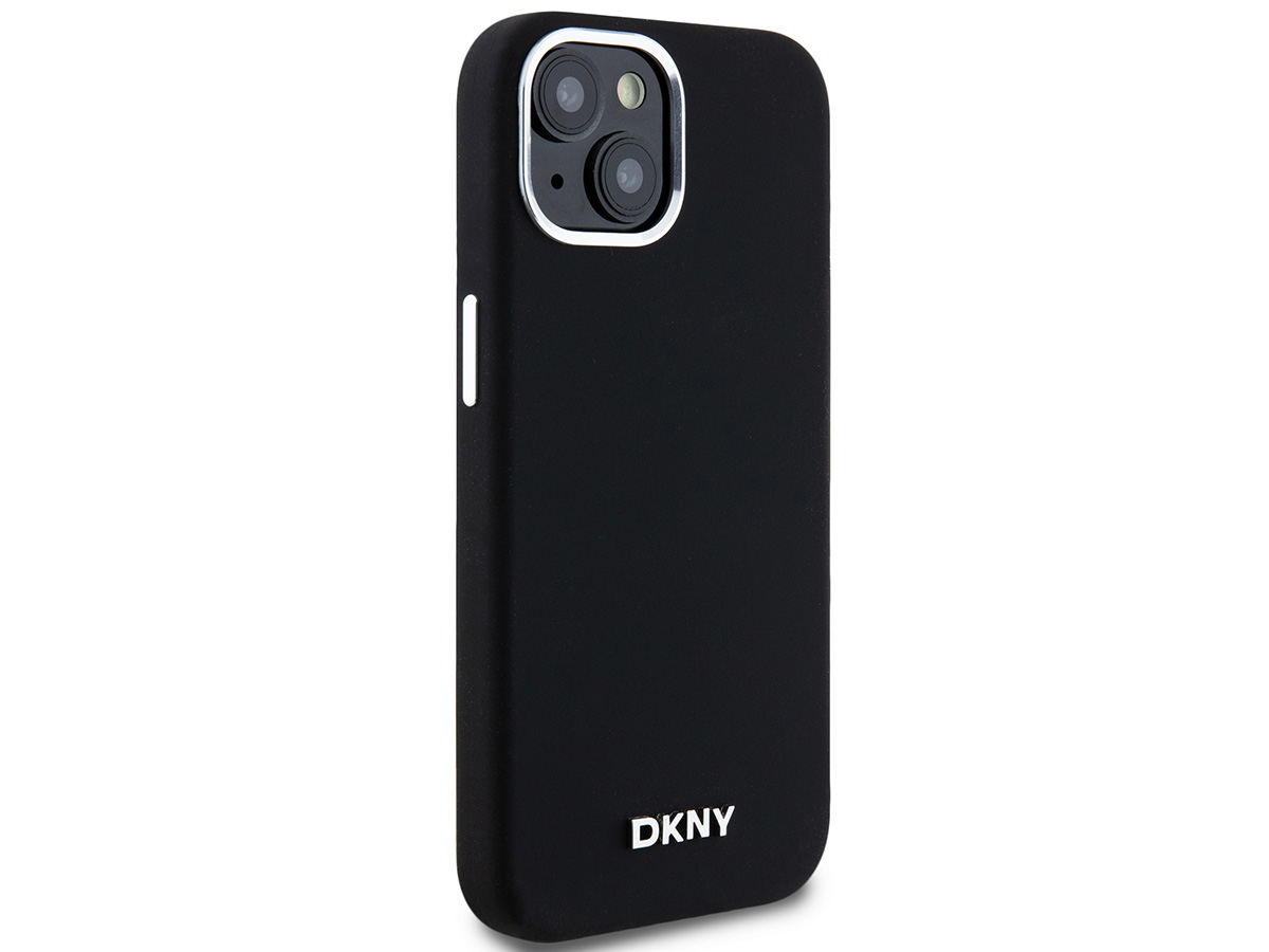 DKNY Silicone MagSafe Case Zwart - iPhone 15 / 14 / 13 hoesje