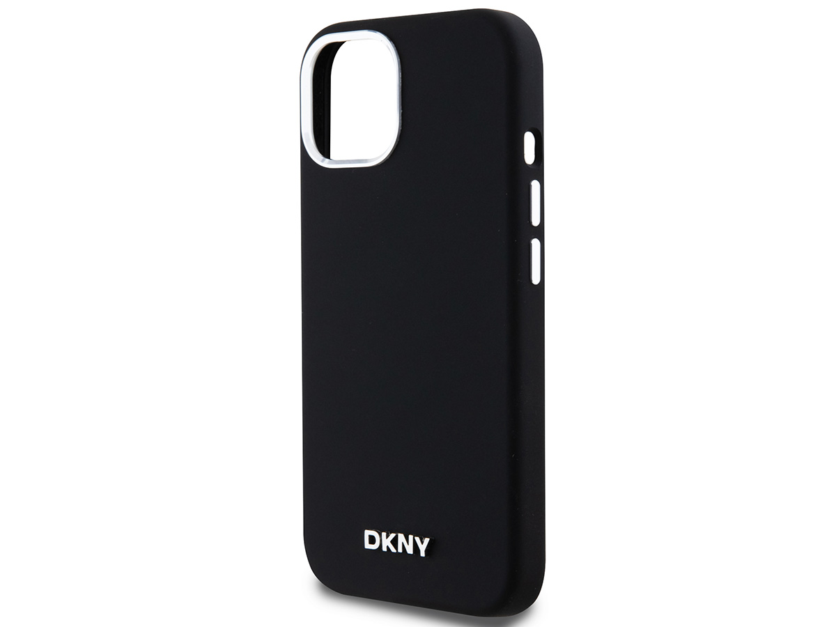 DKNY Silicone MagSafe Case Zwart - iPhone 15 / 14 / 13 hoesje