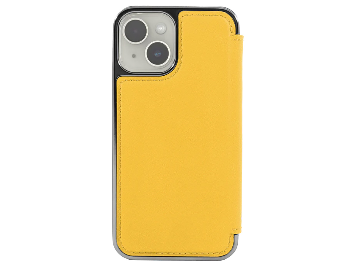 Greenwich Blake MagSafe Leather Folio Taurus Yellow - iPhone 15 Hoesje