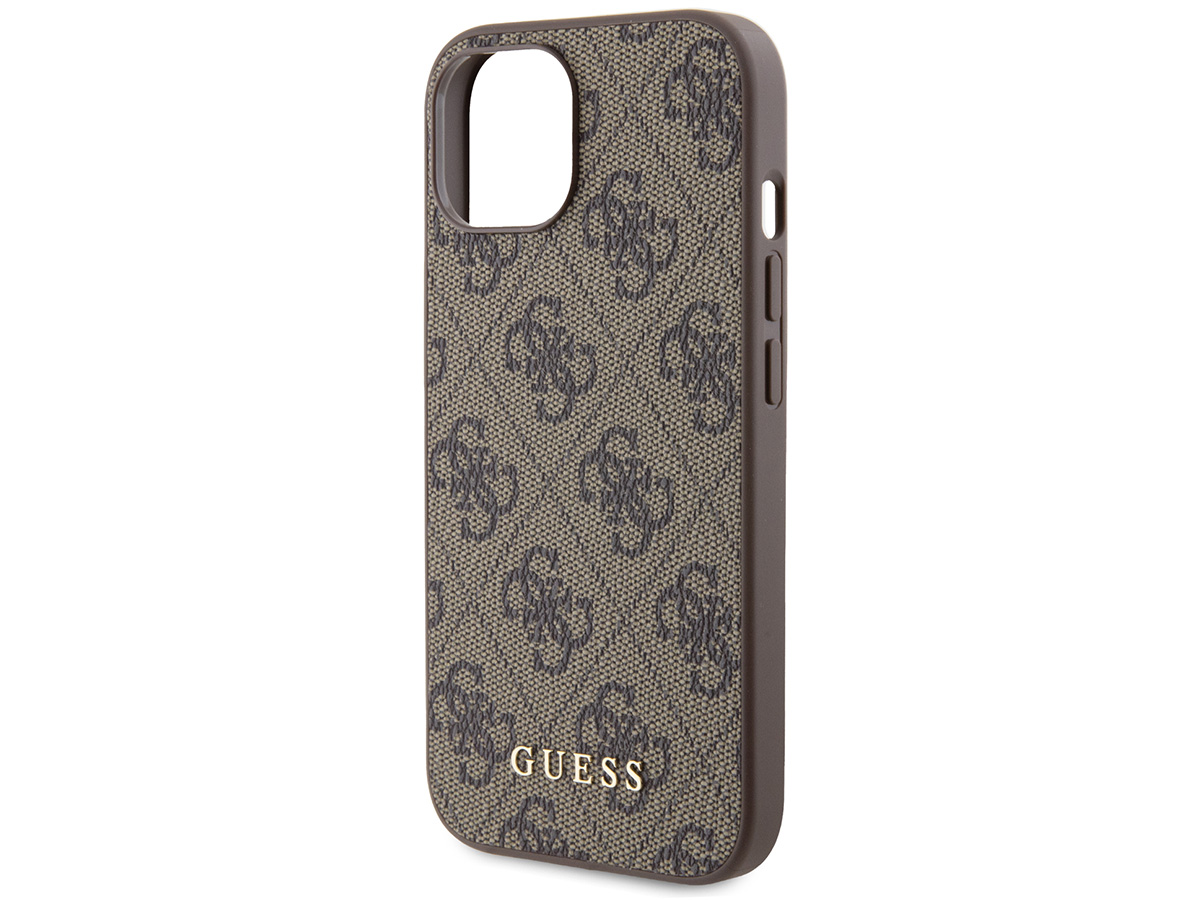 Guess 4G Monogram Case Bruin - iPhone 15 hoesje