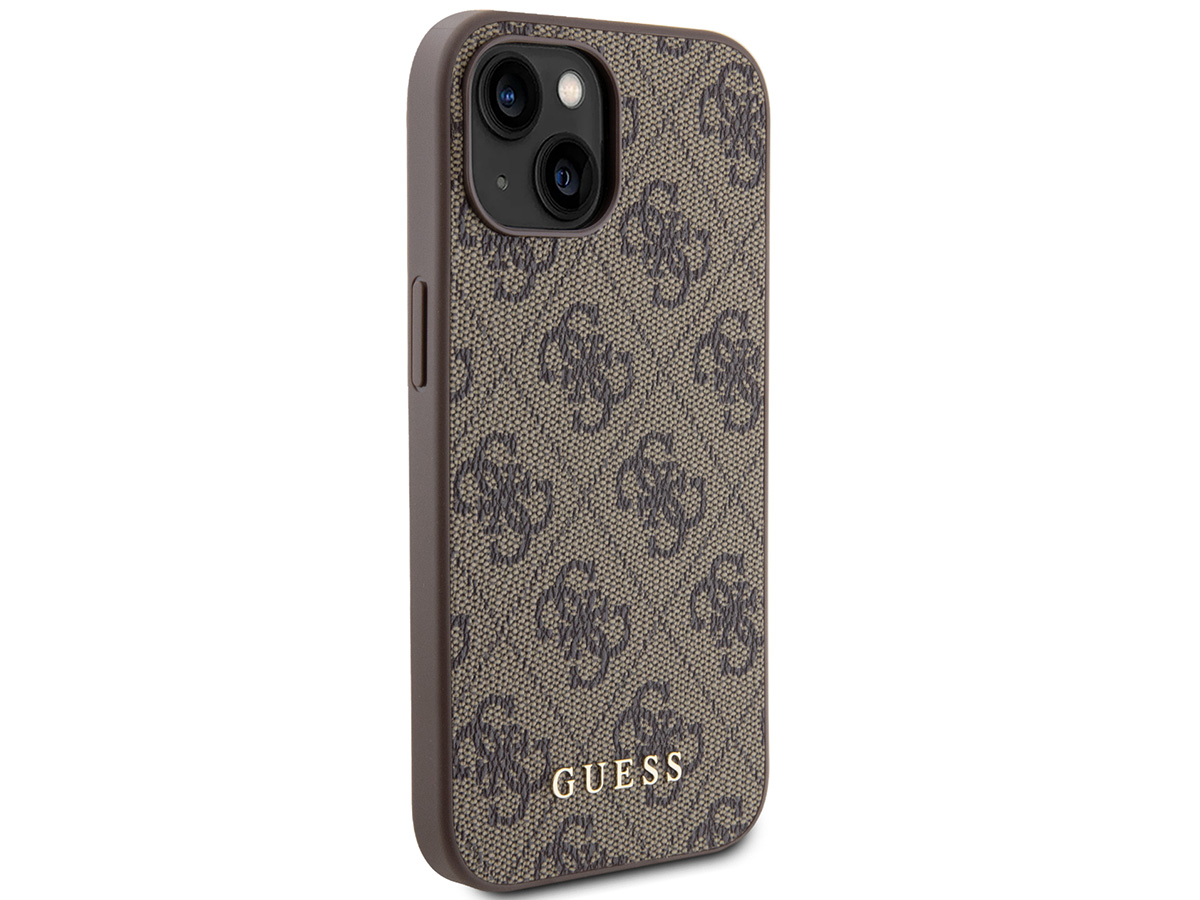 Guess 4G Monogram Case Bruin - iPhone 15 hoesje