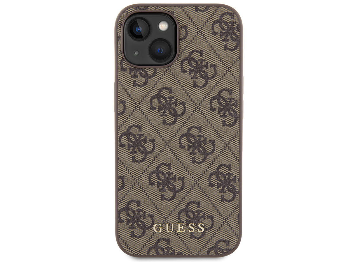 Guess 4G Monogram Case Bruin - iPhone 15 hoesje