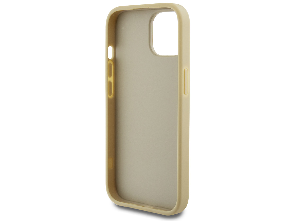 Guess Big 4G Glitter Case Goud - iPhone 15 hoesje