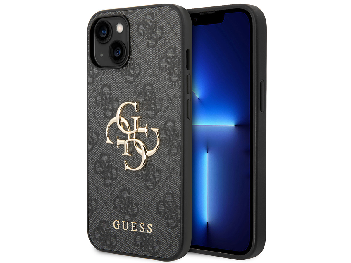 Guess Big 4G Monogram Case Grijs - iPhone 15 hoesje