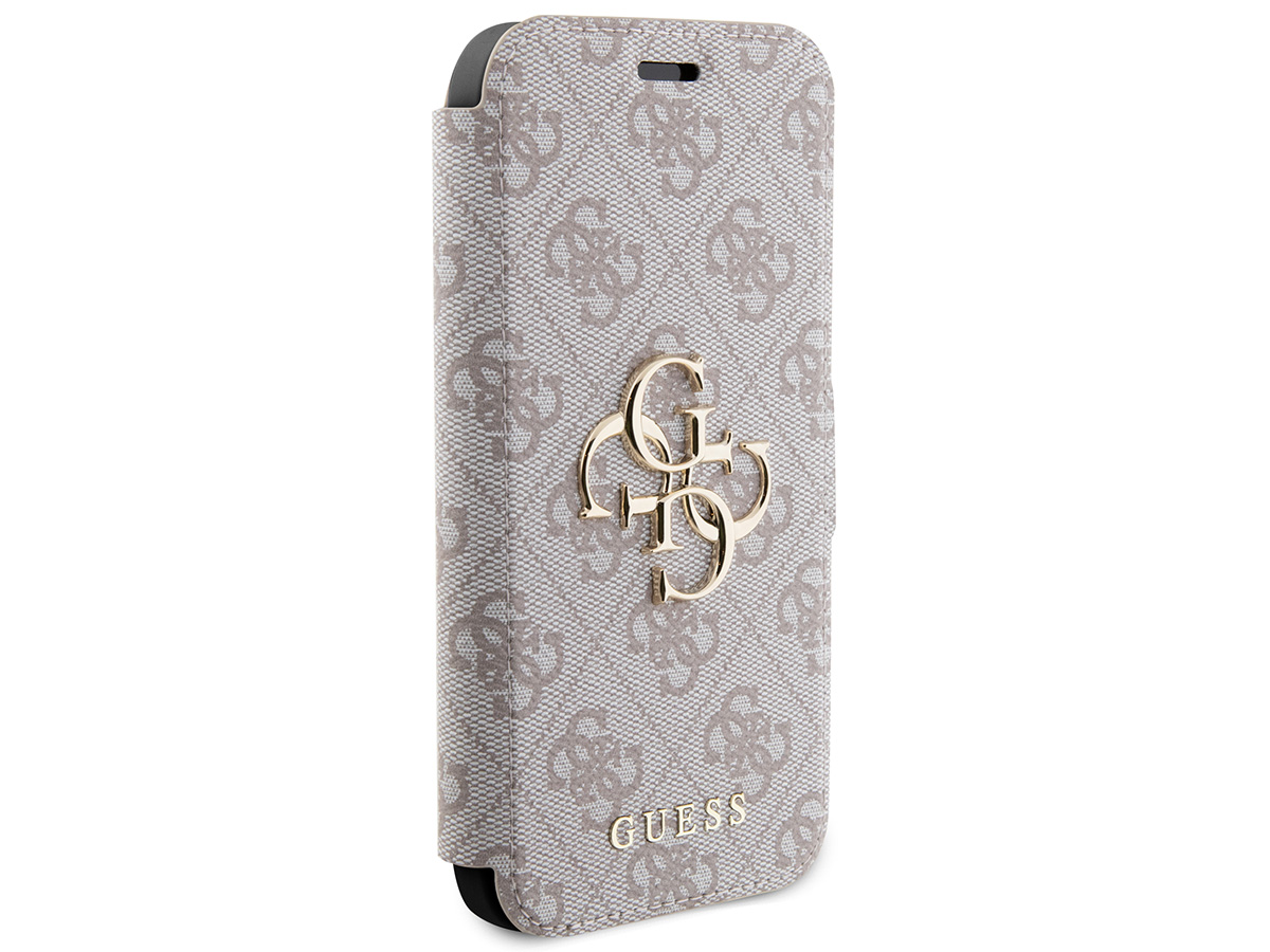 Guess Big 4G Monogram Bookcase Roze - iPhone 15 hoesje