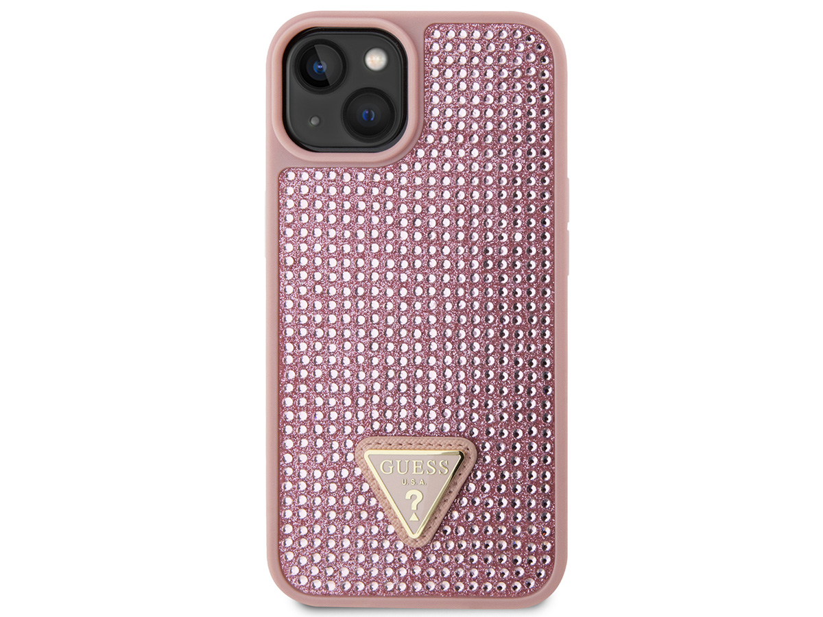 Guess Diamond Triangle Case Roze - iPhone 15/14/13 hoesje