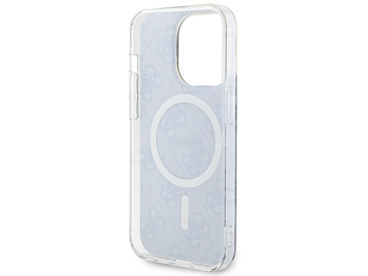Guess Monogram MagSafe TPU Case Blauw - iPhone 15 hoesje