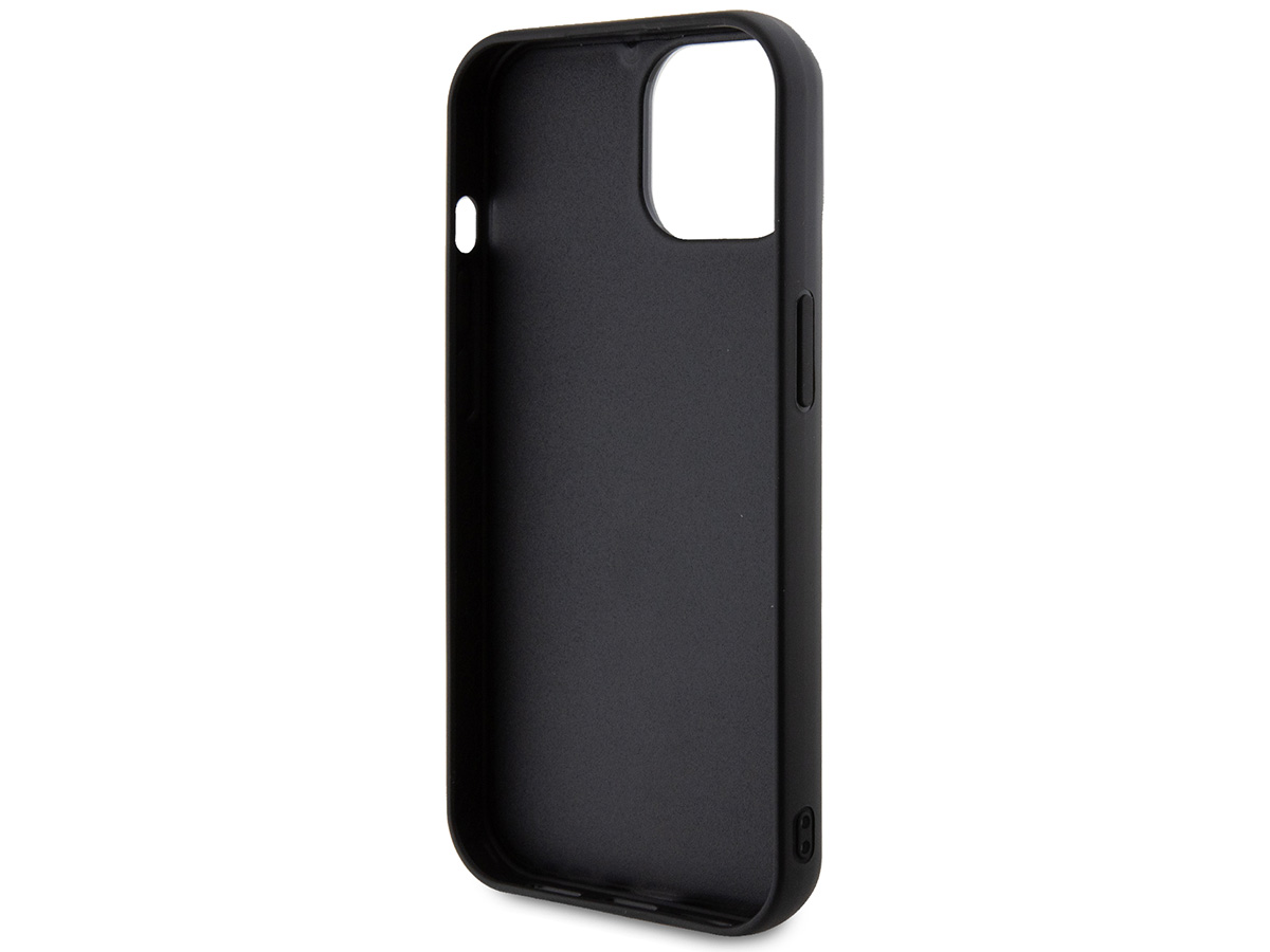 Karl Lagerfeld 3D Glitter Logo Case Zwart - iPhone 15 hoesje