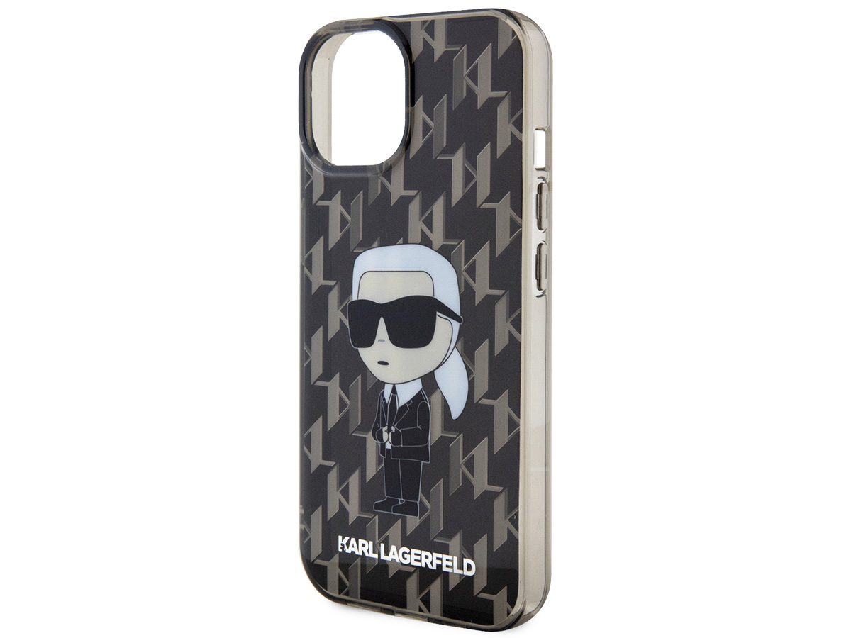 Karl Lagerfeld Ikonik Karl Monogram Case Zwart - iPhone 15 hoesje