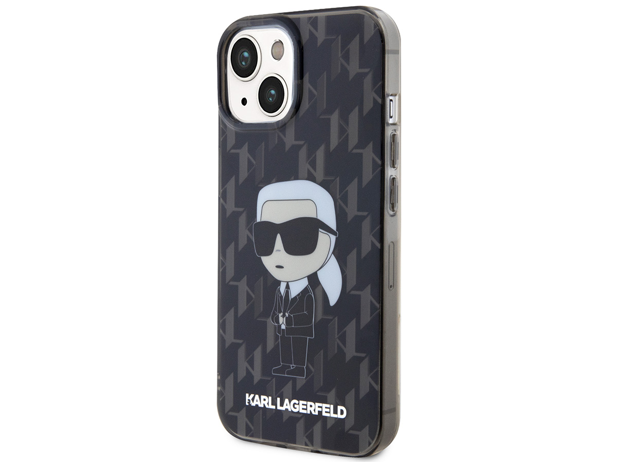 Karl Lagerfeld Ikonik Karl Monogram Case Zwart - iPhone 15 hoesje