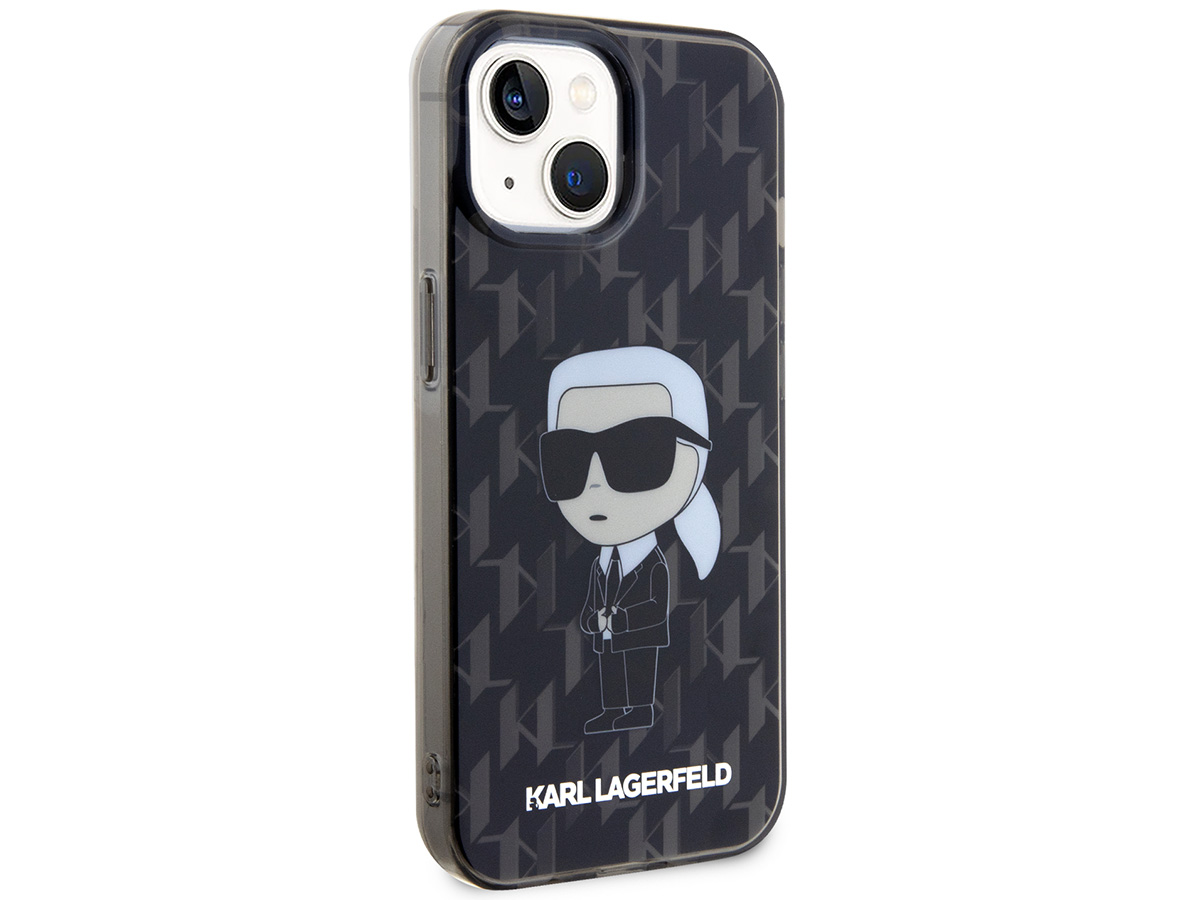 Karl Lagerfeld Ikonik Karl Monogram Case Zwart - iPhone 15 hoesje