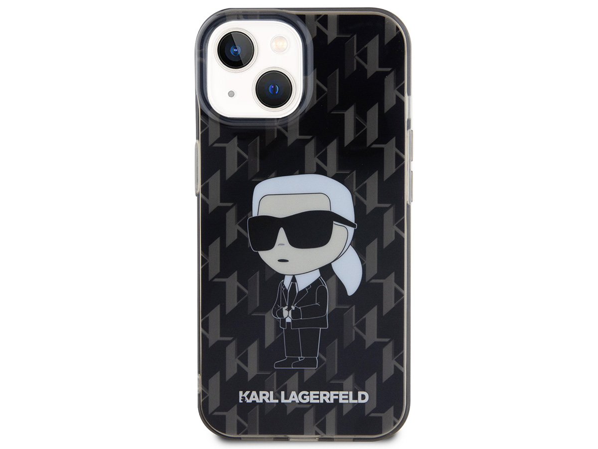 Karl Lagerfeld Ikonik Karl Monogram Case Zwart - iPhone 15 hoesje